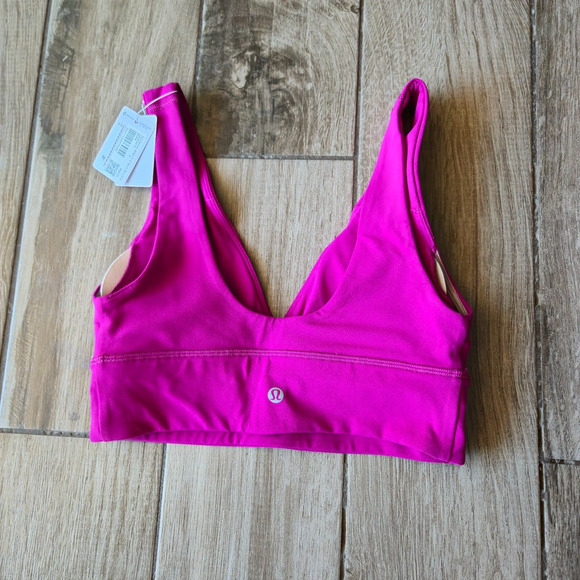 Lululemon Align V-Neck Bra A/B Pow Pink Size 6 NEW Nulu Light Support - Picture 4 of 4
